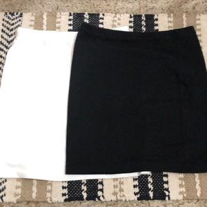 Shein- Black and white- Tight Form Fitting Skirts- Soft Material